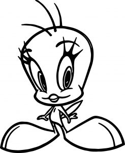 Tweety Bold Line Coloring Page