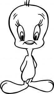 Tweety Front View Coloring Page