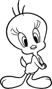 Tweety Funny Coloring Page