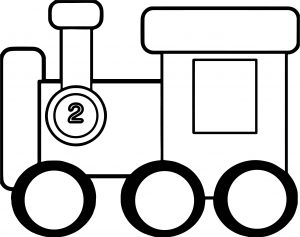 Two Number Train Coloring Page