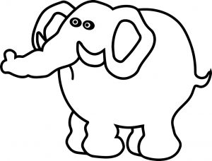 Unhappy Elephant Coloring Page