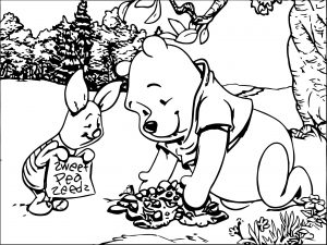 Winnie The Pooh Forest New Coloring Page