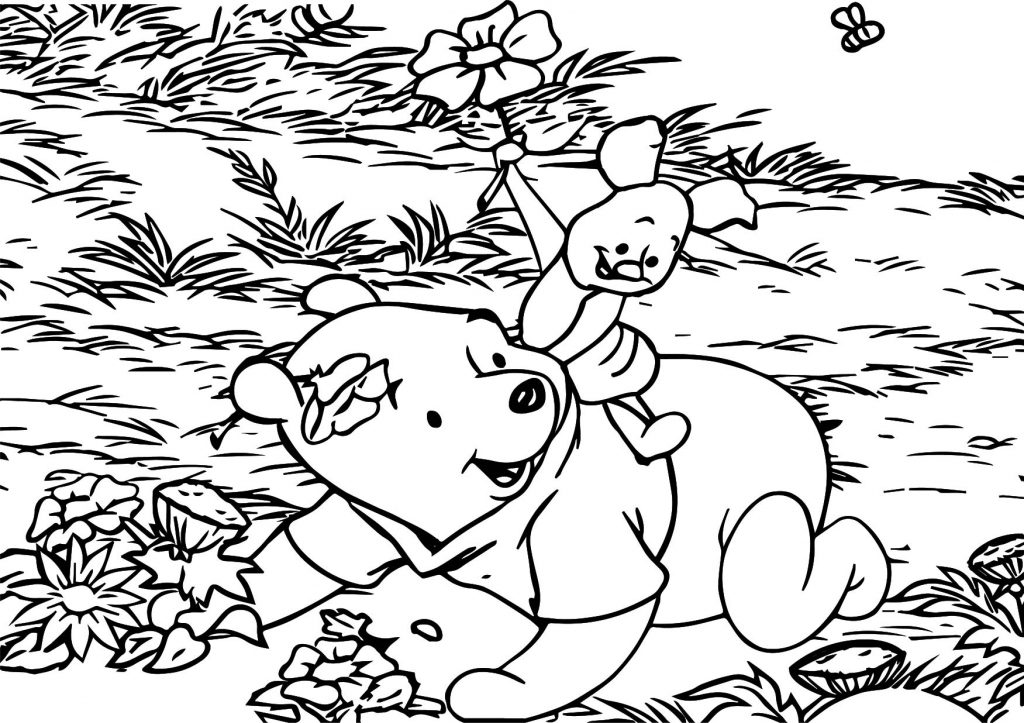 Winnie The Pooh Happy Time Coloring Page - Wecoloringpage.com