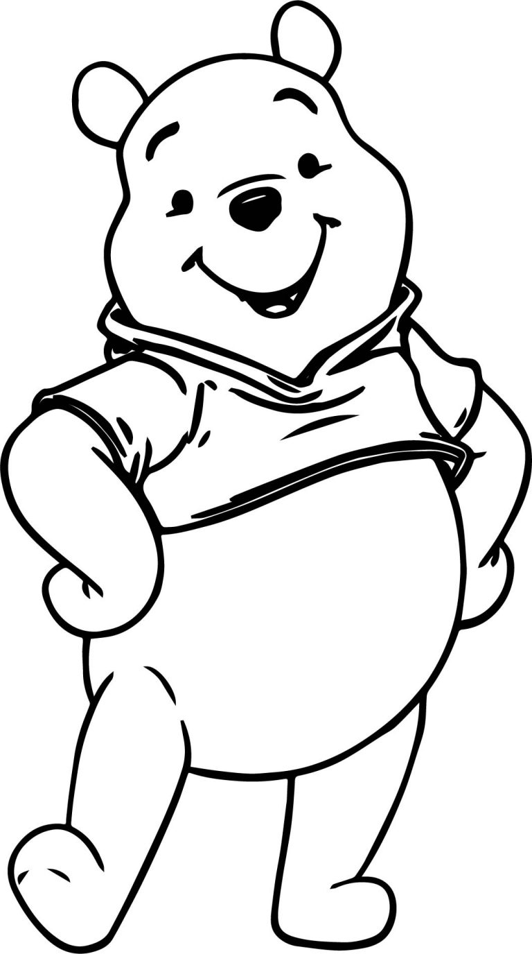 Winnie The Pooh Pose Coloring Pages - Wecoloringpage.com