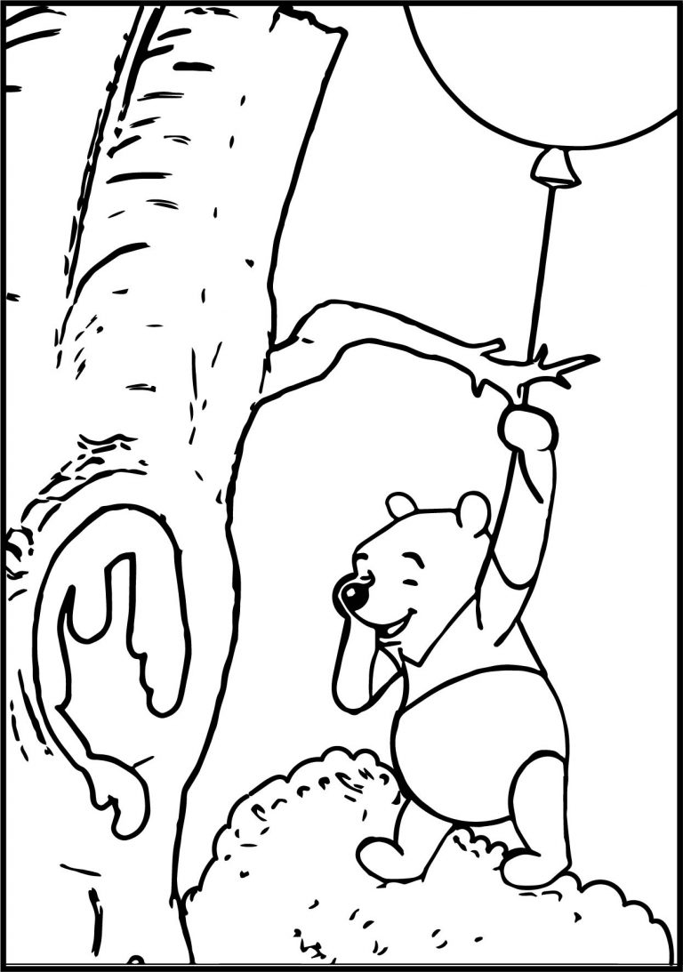 Winnie The Pooh Tree Coloring Page - Wecoloringpage.com