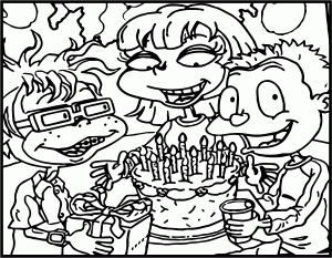 All Grown Up President Birthday Cake Coloring Page