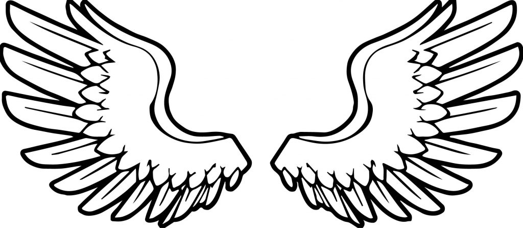 Angel Wings Angel Coloring Page | Wecoloringpage.com