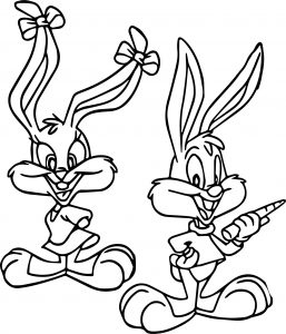 Baby Bugs Bunny And Lola Cartoon Free Coloring Pages