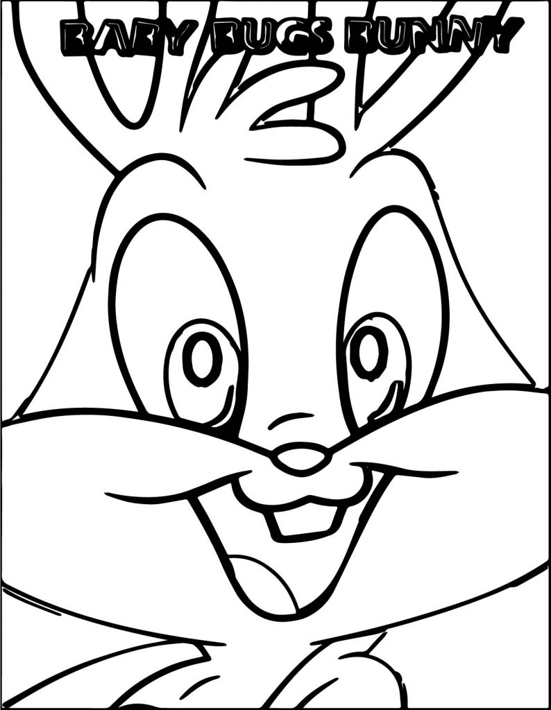 Baby Bugs Bunny Baby Big Face Coloring Page - Wecoloringpage.com