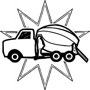 Cement Truck Prize Coloring Page