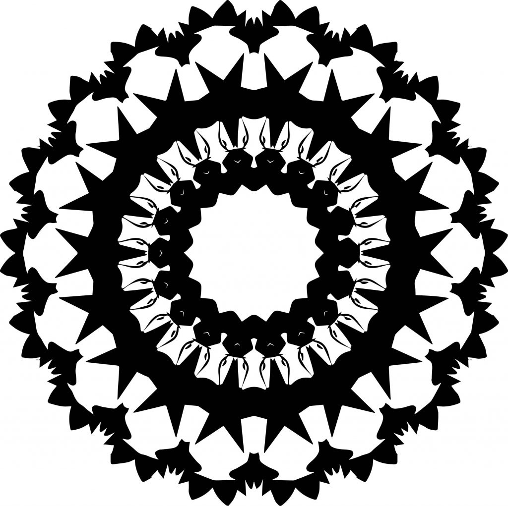 Comic Black White Mandala Coloring Page - Wecoloringpage.com