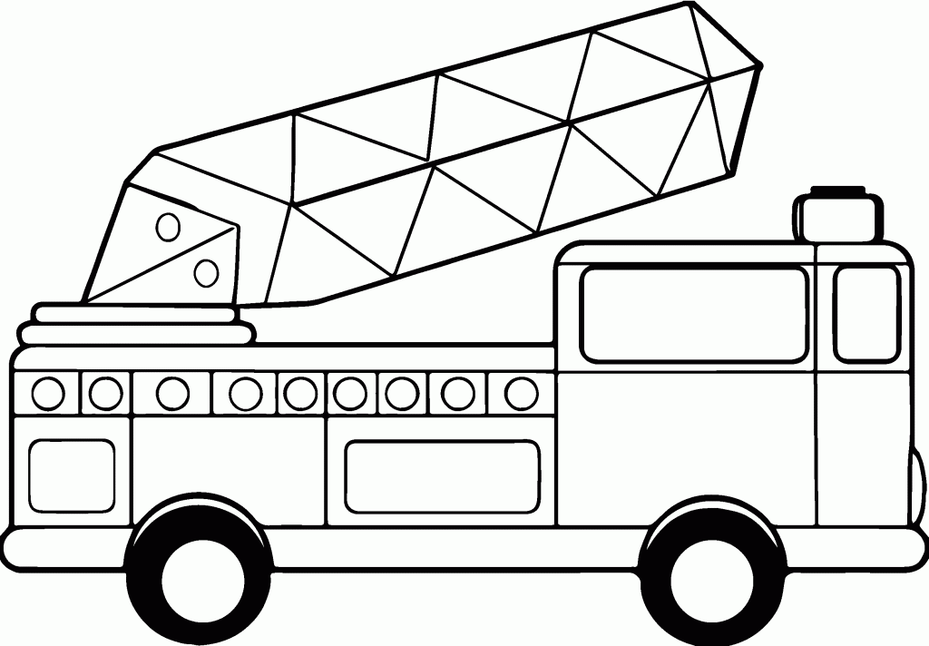 Crystal Fire Truck Coloring Page - Wecoloringpage.com