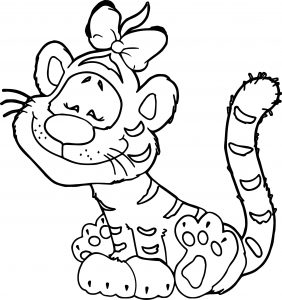 Girl Tiger Coloring Page