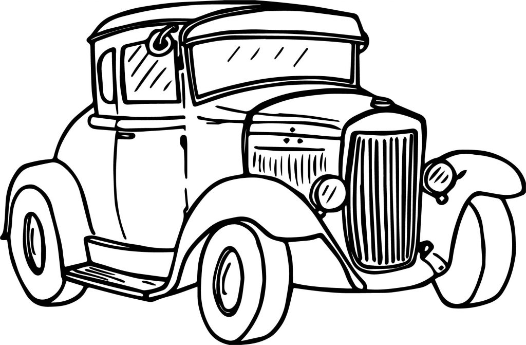 Going Vintage Antique Car Coloring Page - Wecoloringpage.com