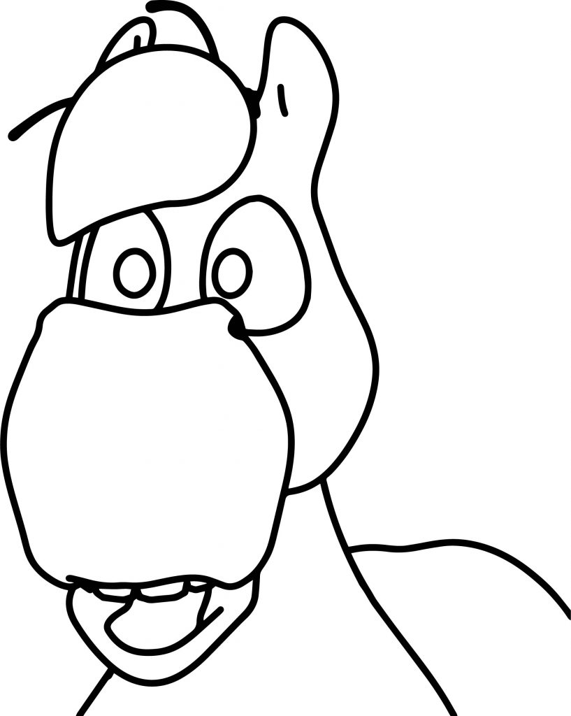 Horse Cartoon Face Coloring Page - Wecoloringpage.com