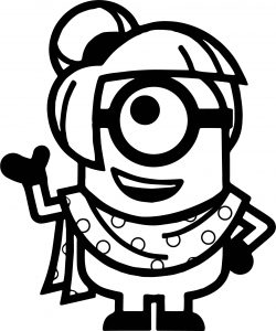 Minion Girl Coloring Page
