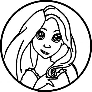 Rapunzel And Flynn Circle Coloring Page