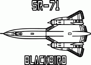 SR 71 Blackbird Space Vehicle Coloring Page