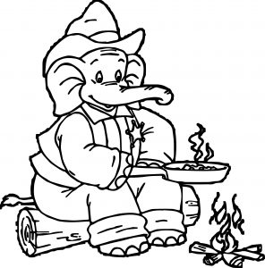 Sheriff Elephant Coloring Page
