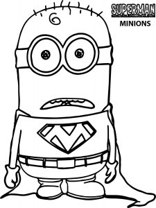 Shock Superman Minions Coloring Page