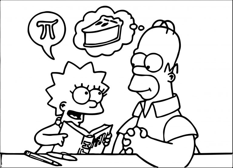 Simpsons Math Drawing Simpsons Math And Food Coloring Page - Wecoloringpage.com