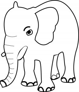 Smart Elephant Coloring Page