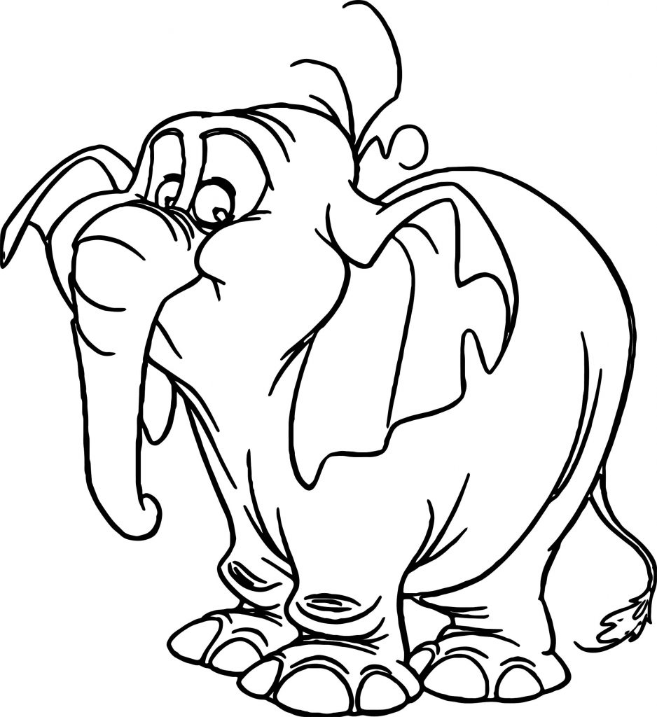 Tantor Cute Baby Elephant Coloring Page - Wecoloringpage.com