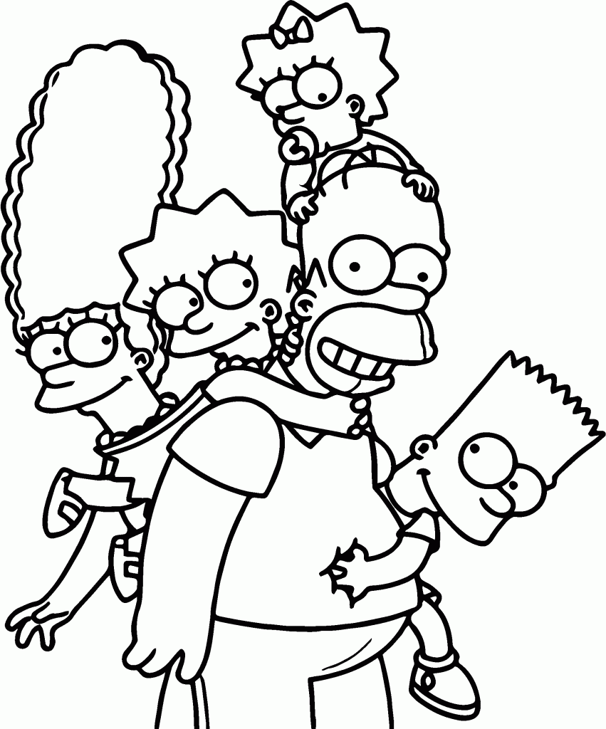 The Simpsons Wallpaper Full Hd Coloring Page - Wecoloringpage.com