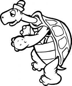 Tortoise Turtle Slow Walk Coloring Page