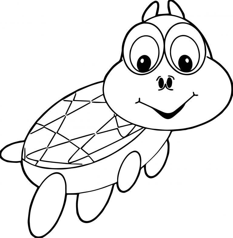 Tortoise Turtle Swim Coloring Page | Wecoloringpage.com