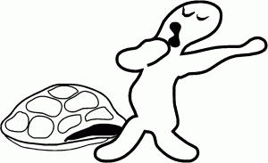 Tortoise Turtle Wake Up Coloring Page