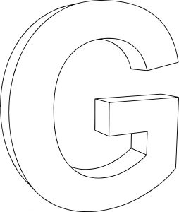 3d G Character Coloring Page