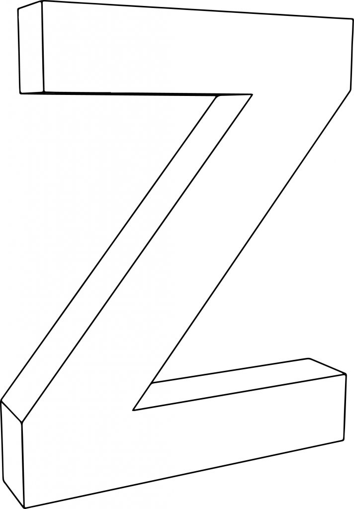 3d Z Character Coloring Page - Wecoloringpage.com