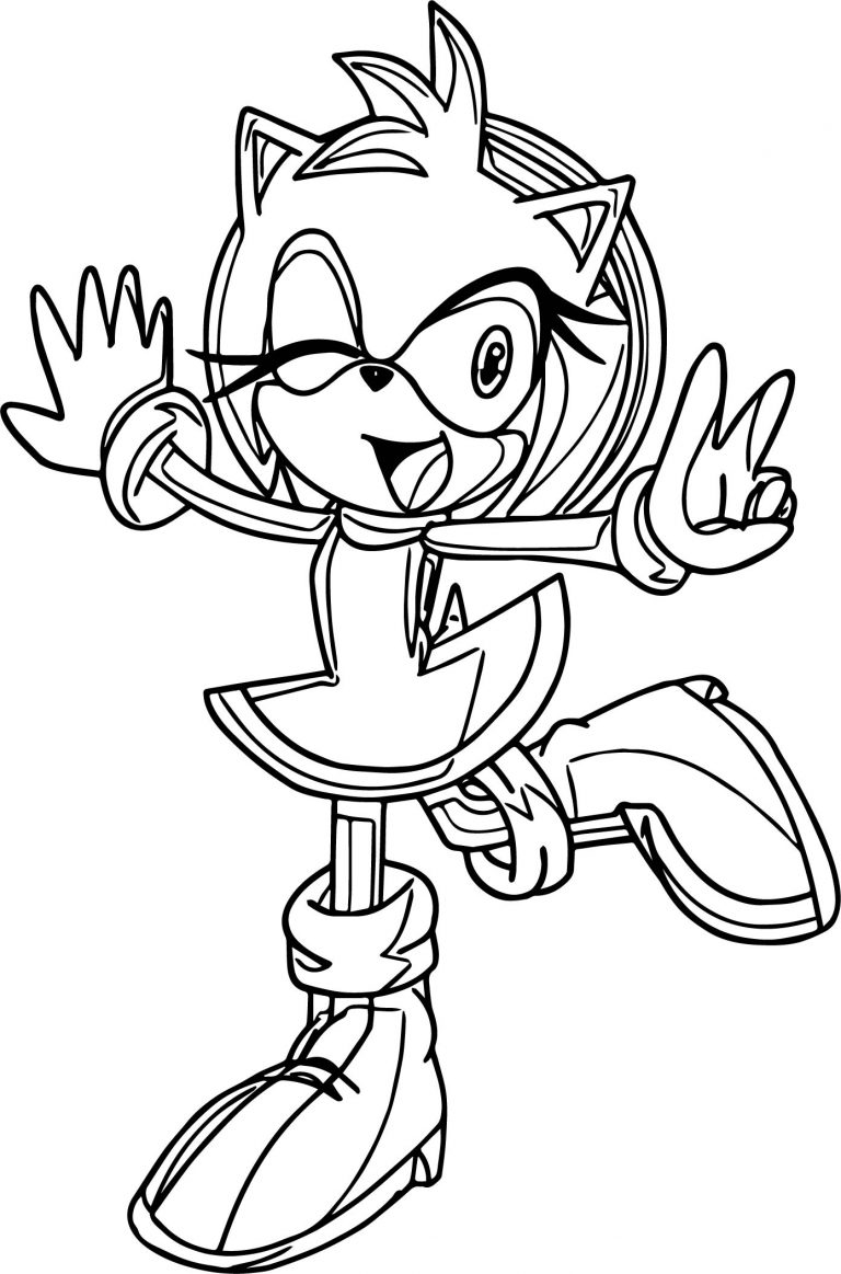 Achieve Amy Rose Coloring Page – Wecoloringpage.com