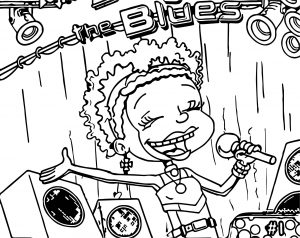 All Grown Up Sing The Blues Book Coloring Page