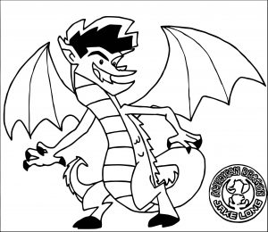 American Dragon Jake Long Happy Coloring Page