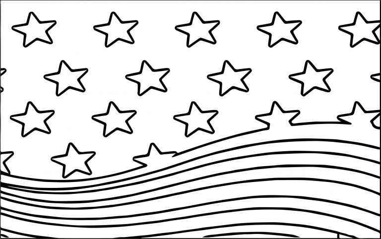 American Flag Wind Coloring Page - Wecoloringpage.com