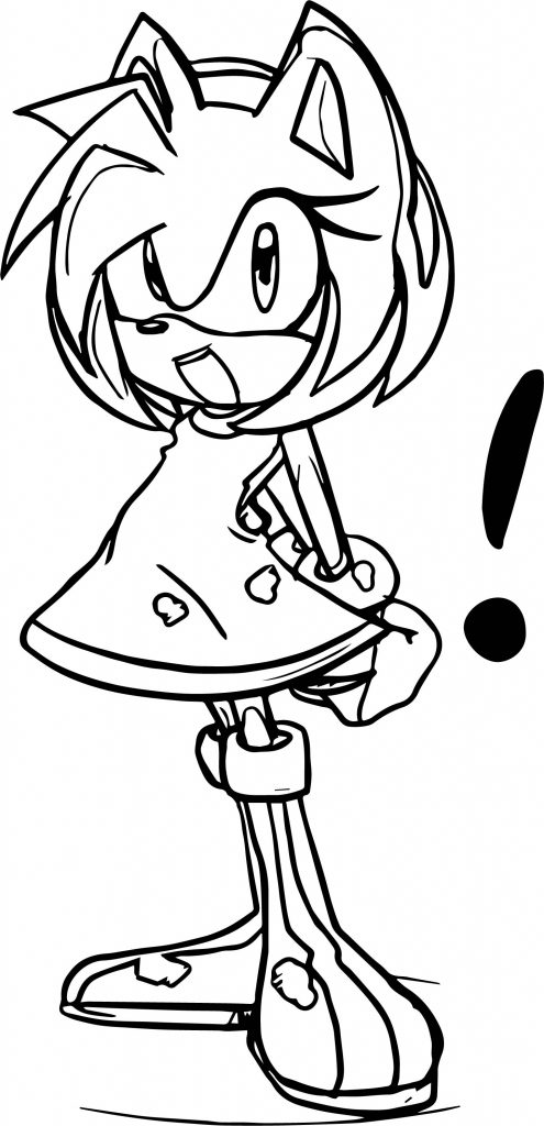 Amy Rose Accent Coloring Page - Wecoloringpage.com