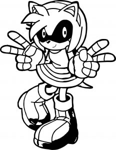 Amy Rose Bat Girl Coloring Page