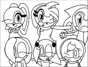 Amy Rose Clone Coloring Page