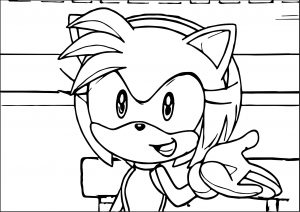 Amy Rose Hi Coloring Page
