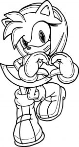 Amy Rose Love Coloring Page