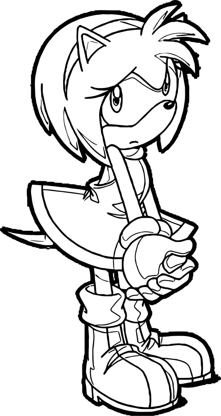 Amy Rose Please Coloring Page - Wecoloringpage.com