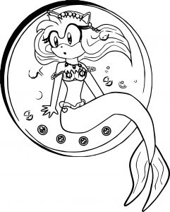 Amy Rose Sea Girl Coloring Pages