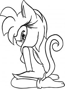 Amy Rose Side Coloring Pages