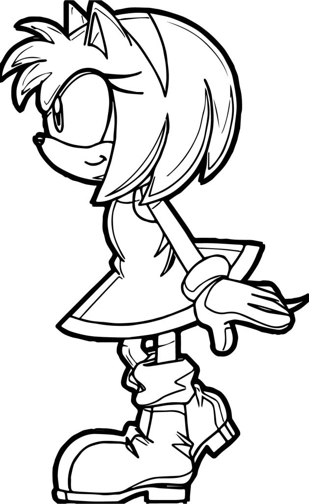 Amy Rose Shirt Coloring Pages - Wecoloringpage.com