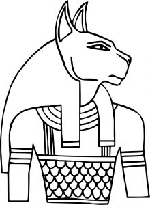 Ancient Egypt King Face Coloring Page