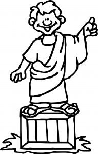 Ancient Rome Talk Coloring Page