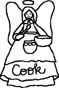 Angel Picture Angel Image Cooking Angel Coloring Page