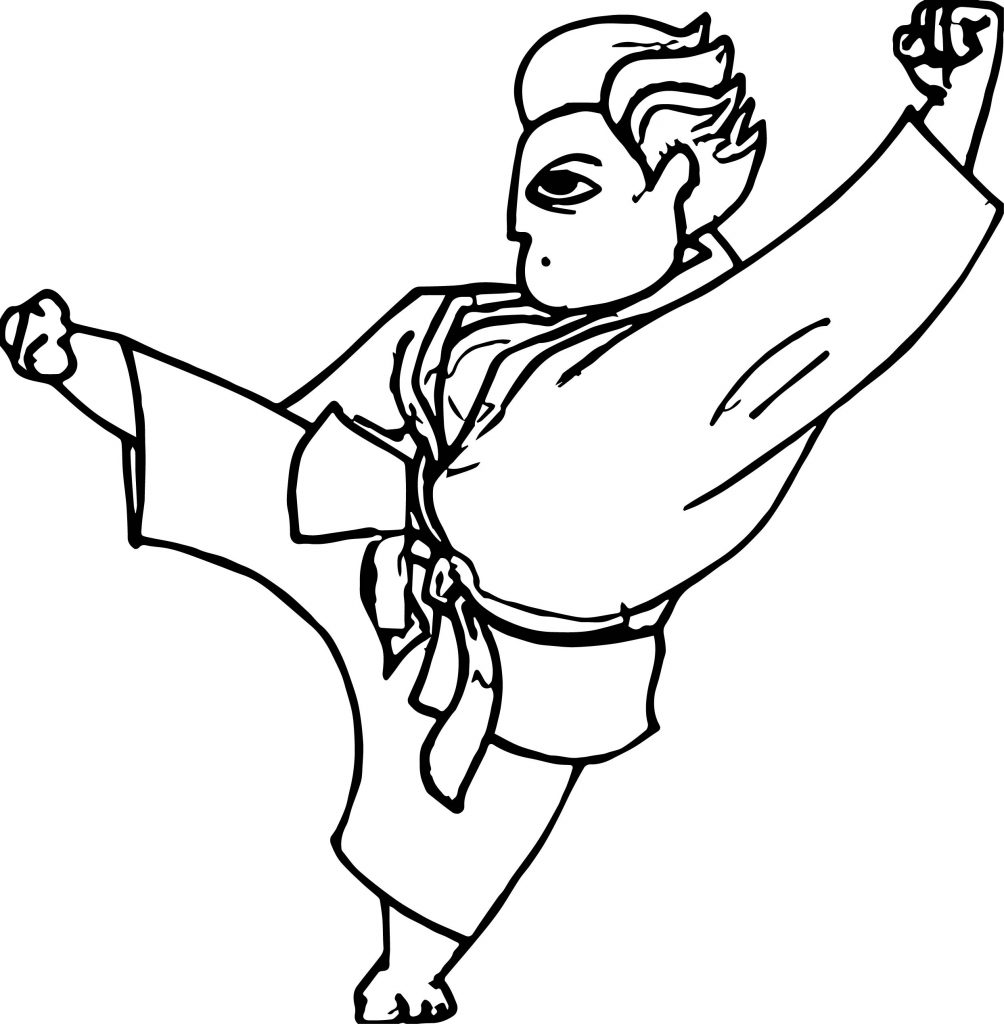 Anime Fighting Man Coloring Page - Wecoloringpage.com